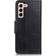 MAULUND Vintage Horse Texture Leather Wallet Case for Galaxy S22 Black