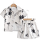 Shein Young Boy Coconut Tree Print Shirt Shorts Without Tee
