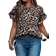Shein Plus Size Leopard Print Blouse - Casual