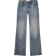 Bershka Utsvängda jeans mellanblå tvätt med låg midja
