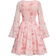Shein Knit French Ditsy Floral Square Dress - Rose Print