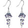 Shein pair Dreamy Beach Style Exquisite Ocean Purple Jellyfish Pendant Earrings Decorated With Rhinestones For Women