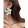 Shein pair European And American Exaggerated Metallic Flower Stud Earrings Suitable For Womens Daily Wear