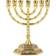 BRTAGG 7 Branch Menorah Jerusalem Temple 12 Tribes of Israel Menorah with Aaron Rod Manna Multicolour Candle Holder 12.7cm