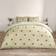 OHS Bee Striped Duvet Cover Green, Beige (230x220cm)