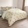 OHS Bee Striped Duvet Cover Green, Beige (230x220cm)