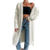 Shein Cardigan Mit Zopfstrick Drop Shoulder - Front