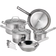 T-fal Performa Stainless Steel Cookware, 14pc Cookware Set with lid 14 Parts