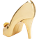 Kurt Geiger Belgravia Shoe Clutch - Gold