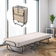 Costway Lit d'Appoint Pliable 80 x 190 cm sur Roulettes 1 Personne 10 cm Beige