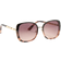 River Island Metal Round Gold Trim Sunglasses - Black