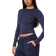 PrettyLittleThing Navy Washed Low Rise Oversized Joggers - Blue