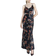 River Island Floral Cowl Neck Slip Maxi Dress - Black