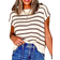 Shain Stripe Side Slits Crewneck Short Sleeve Sweater Tee