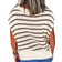 Shain Stripe Side Slits Crewneck Short Sleeve Sweater Tee
