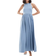 ASOS DESIGN Langes Neckholder-Sommerkleid in verblasstem Blau mit tiefem Rückenausschnitt