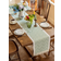 Shein Wavy Pattern Waterproof Tassel Table Runner Tablecloth Green (120x35cm)