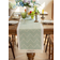 Shein Wavy Pattern Waterproof Tassel Table Runner Tablecloth Green (120x35cm)