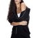H&M Ladies Black Oversized zip-through hoodie