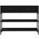 vidaXL Black Oak 100 x 25 x 75 cm Engineered Wood & Steel Console Table 100x25cm