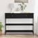 vidaXL Black Oak 100 x 25 x 75 cm Engineered Wood & Steel Console Table 100x25cm