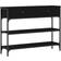 vidaXL Sort Eg 100 x 25 x 75 cm Ingeniørtræ & Stål Konsolbord 100x25cm