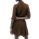 H&M Damen Blusenkleid mit Bindegürtel Grün