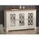 GFW Honiton Ivory Mirrored 3 Door Sideboard 116.1x74.4cm