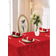 Shein Waterproof Jacquard Rectangular Decor Tablecloth Red (61x61cm)