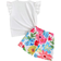 Shein Young Girl's Short Sleeve Top With Letter Print & Ruffle Trim And Floral Printed Shorts