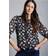Street One Gemusterte Chiffon-Bluse - Deep Tint Blau
