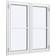 Sparvinduer BH0202 Træ Sidehængt vindue Vindue med 3-lags glas 82x40cm