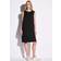 Street One Frauen Kleid mit Chiffon-Detail - Schwarz