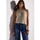 Street One Frauen Jerseytop mit Nieten - Beige