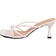 Shein White Fairy Style Open Toe Heel Sandals For Women New SummerFall Fashion French Style Faux Leather Heels Suitable For Outdoor Wearing