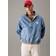 Calvin Klein Relaxed Denim Half Zip Jacket - Denim