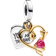 Pandora Engravable Heart And Arrow Double Dangle Charm - Silver