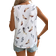 Shein Ladies Feather Printed Square Neck Sleeveless Simple Daily Tank Top