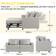 Latitude Run Comfortable 3-1 Convertible Bed With Adjustable Backrest Light Grey Sofa 167cm 2 Seater