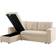 Naomi Home Reversible L-Shape Sleeper Sectional Sofa 84.6" 4 Seater