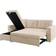 Naomi Home Reversible L-Shape Sleeper Sectional Sofa 84.6" 4 Seater