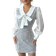 Shein Contrast Color Patchwork Bowknot Dress - Elegant