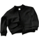Shein Unisex Baby Black Bomber Jacket Soft Suede Fabric Casual Pockets Design Suitable For Outings