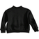 Shein Unisex Baby Black Bomber Jacket Soft Suede Fabric Casual Pockets Design Suitable For Outings