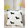 Shein Dachshund Embroidery 1 pc Pillow Case White (50.8x30.5cm)