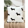 Shein Dachshund Embroidery 1 pc Pillow Case White (50.8x30.5cm)