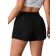 Shein Plus Elastic Waist Slanted Pocket Cuffed Denim Shorts