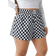 Shein Plus Casual Checkerboard Print Waistband Hem Shorts