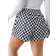 Shein Plus Casual Checkerboard Print Waistband Hem Shorts