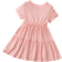 Shein Young Girl's Solid Color Round Neck Short Sleeve Dress With Ruffled Hem